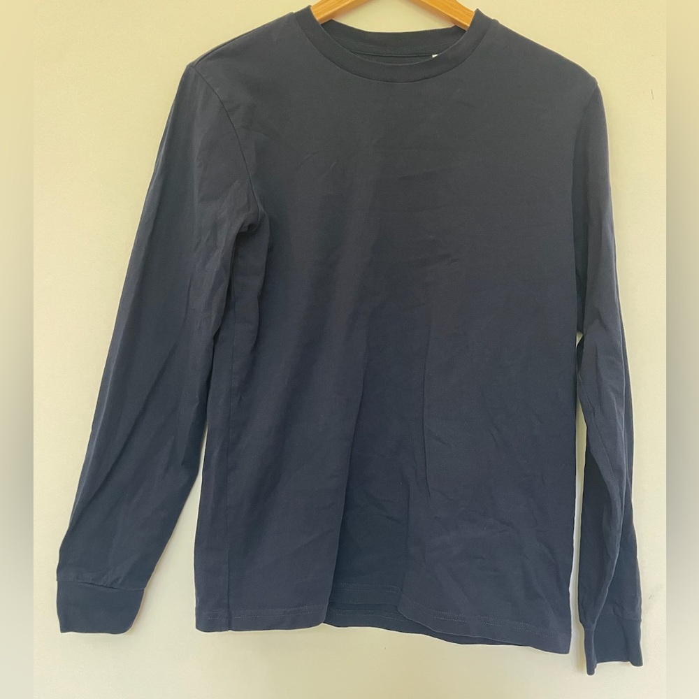 Blue Long Sleeve Crew Neck Tee